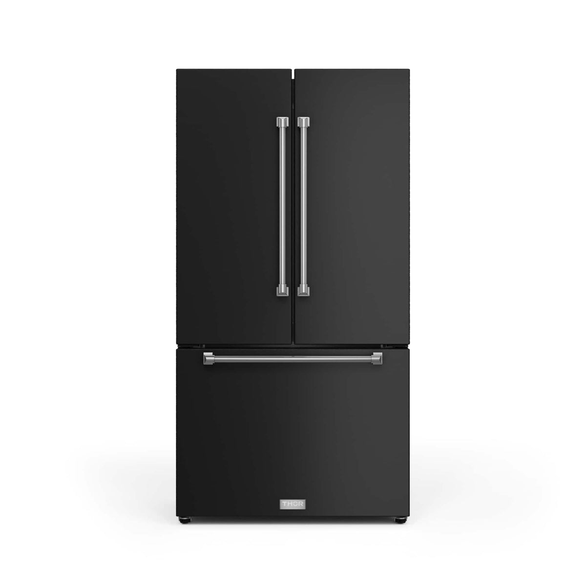 36 in. Wide Gordon Ramsay Series by Thor Kitchen 20.3 Cu. Ft. Counter Depth Refrigerator with Stainless Steel Hardware - Black