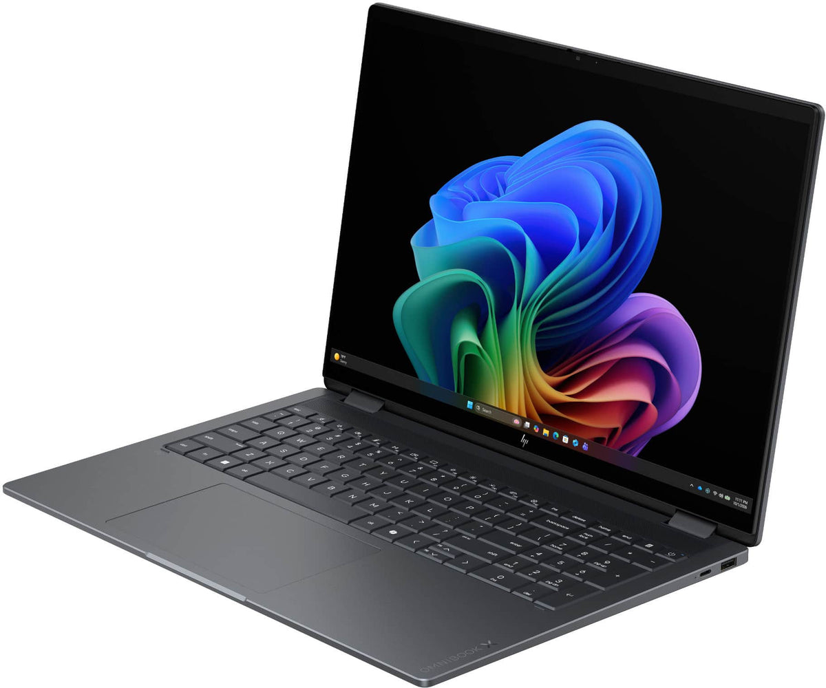 HP - OmniBook X Flip 2-in-1 - 16" 2K OLED Touchscreen Laptop - Intel Core Ultra 5 (2026) - 16GB Memory - 512GB SSD - Copilot+ - Eclipse Gray