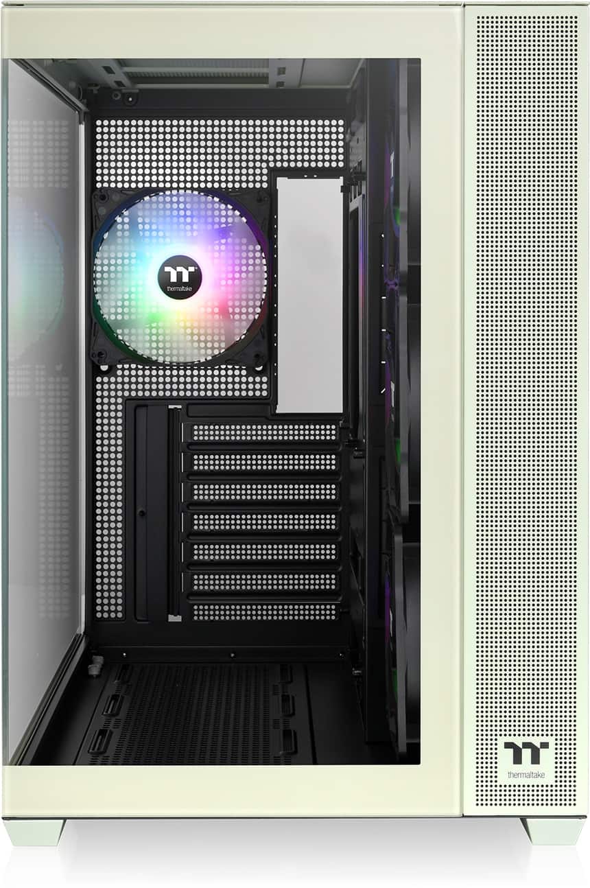 Thermaltake - View 380 TG ARGB  Mid Tower ATX PC Case - Matcha Green