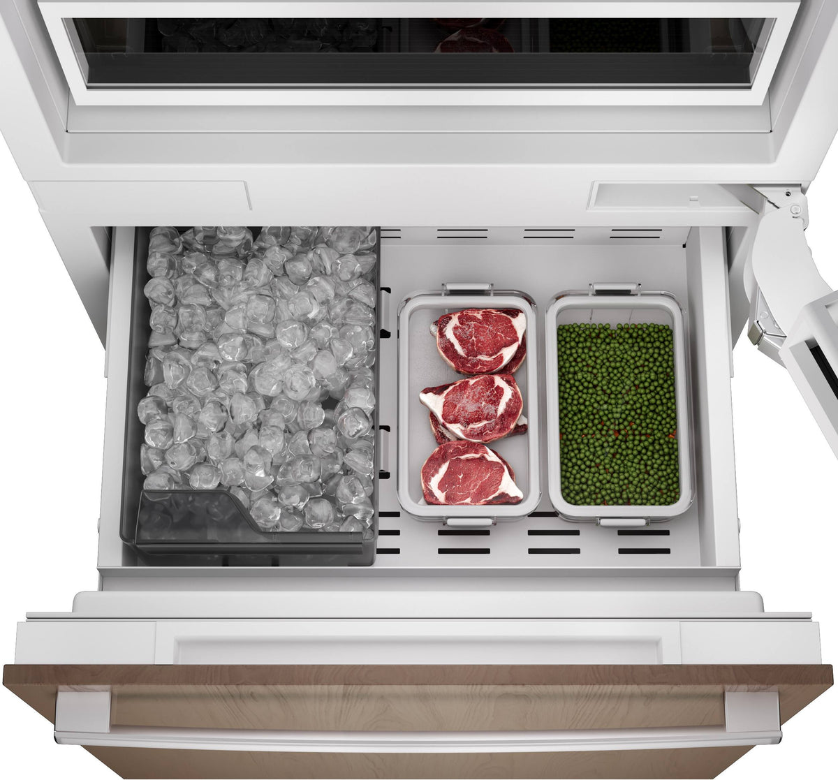 Bosch - Benchmark Series 30 in. Wide 16.5 Cu. Ft. Bottom Freezer Built-in Smart Refrigerator - Custom Panel Ready