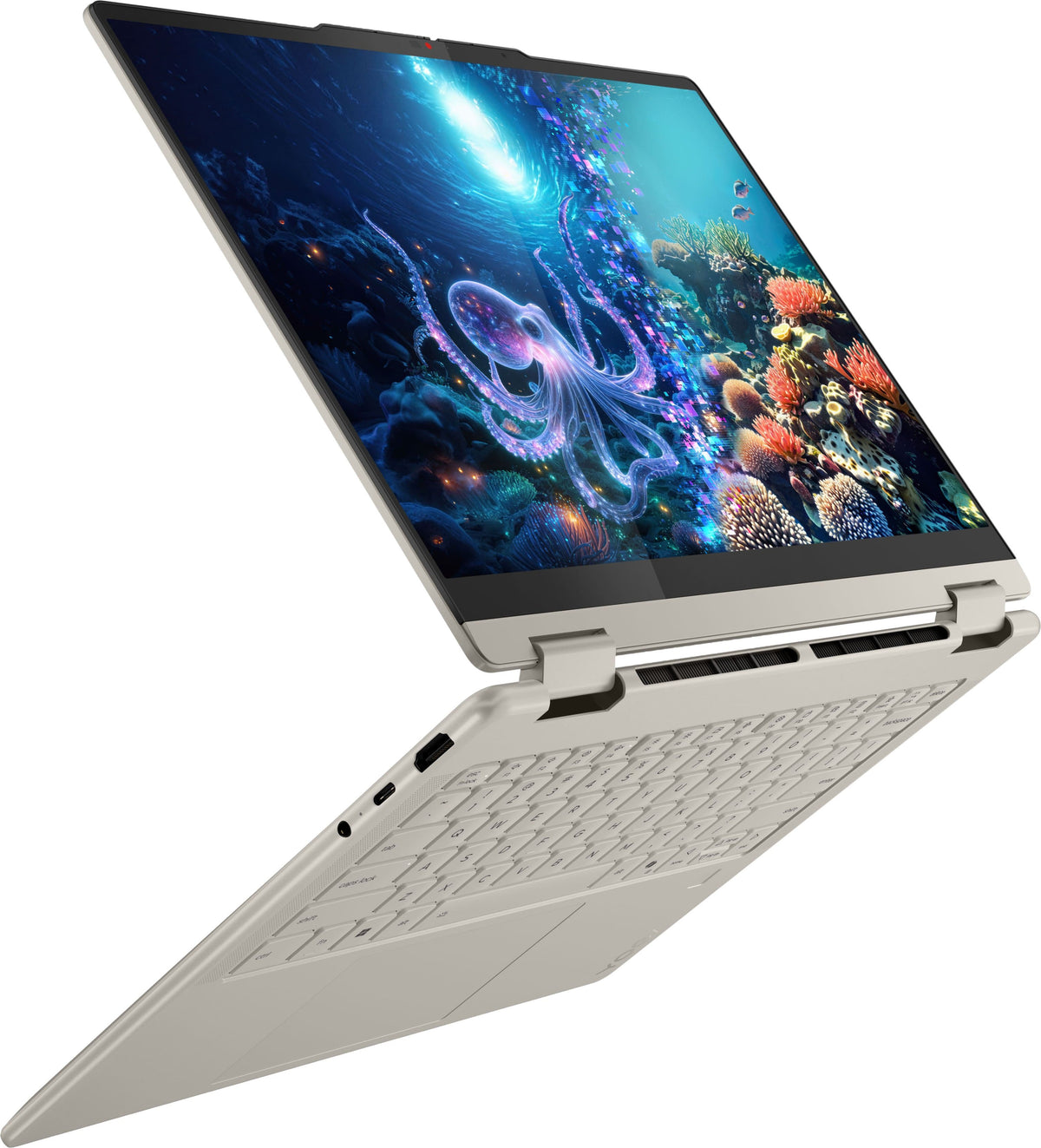 Lenovo - Yoga 7 2-in-1 14" 2K OLED Touchscreen Laptop - AMD Ryzen AI 5 330 2025 - 8GB Memory - 512GB Storage - Copilot+ PC - Seashell