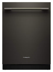 KitchenAid - 24 inch Top Control Built-In Dishwasher with 360 Max Jets Third Rack and ProDry System, 44 dBA - Black Ore