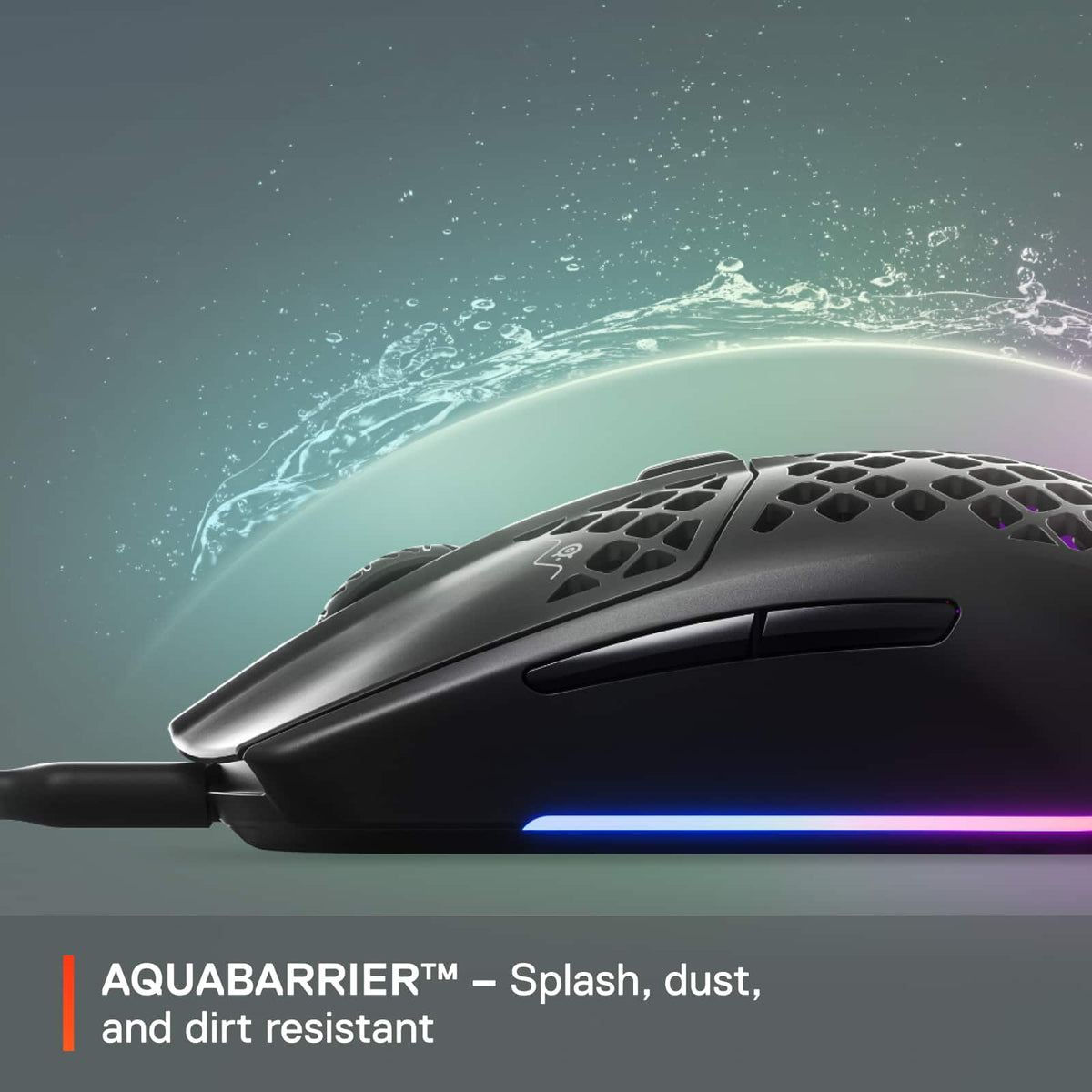 SteelSeries - Aerox 3 Super Light Honeycomb Wired RGB Optical Gaming Mouse - Wired - Onyx