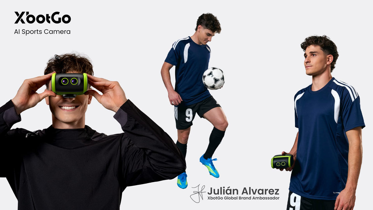 XbotGo - Falcon AI Sports Camera, 4K Auto-Tracking Action Cam for Team Sports, Dual Lens with Live Streaming, No Subscription - Edge Green