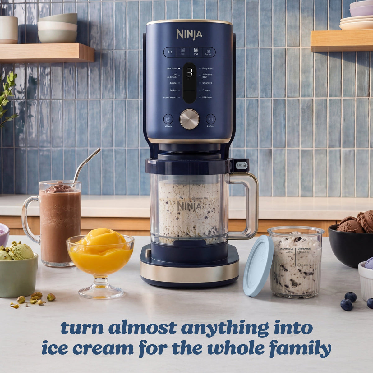 Ninja - Creami XL 11-in-1 Frozen Treats & Ice Cream Maker - Navy