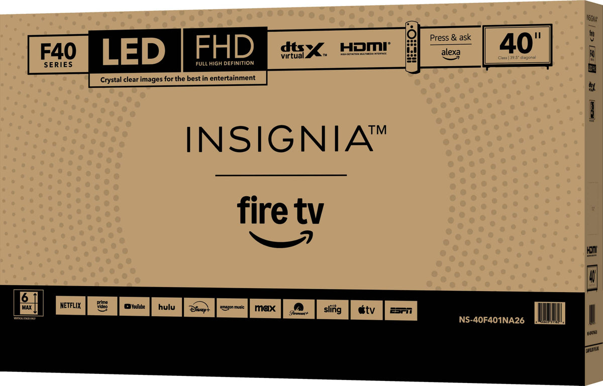 Insignia™ - 40" Class F40 Series LED Full HD (1080p) Smart Fire TV