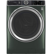 GE Profile - 5.5 Cu. Ft. High Efficiency Stackable Smart Front Load Washer with Steam and UltraFresh Vent System+ With OdorBlock - Jade Green
