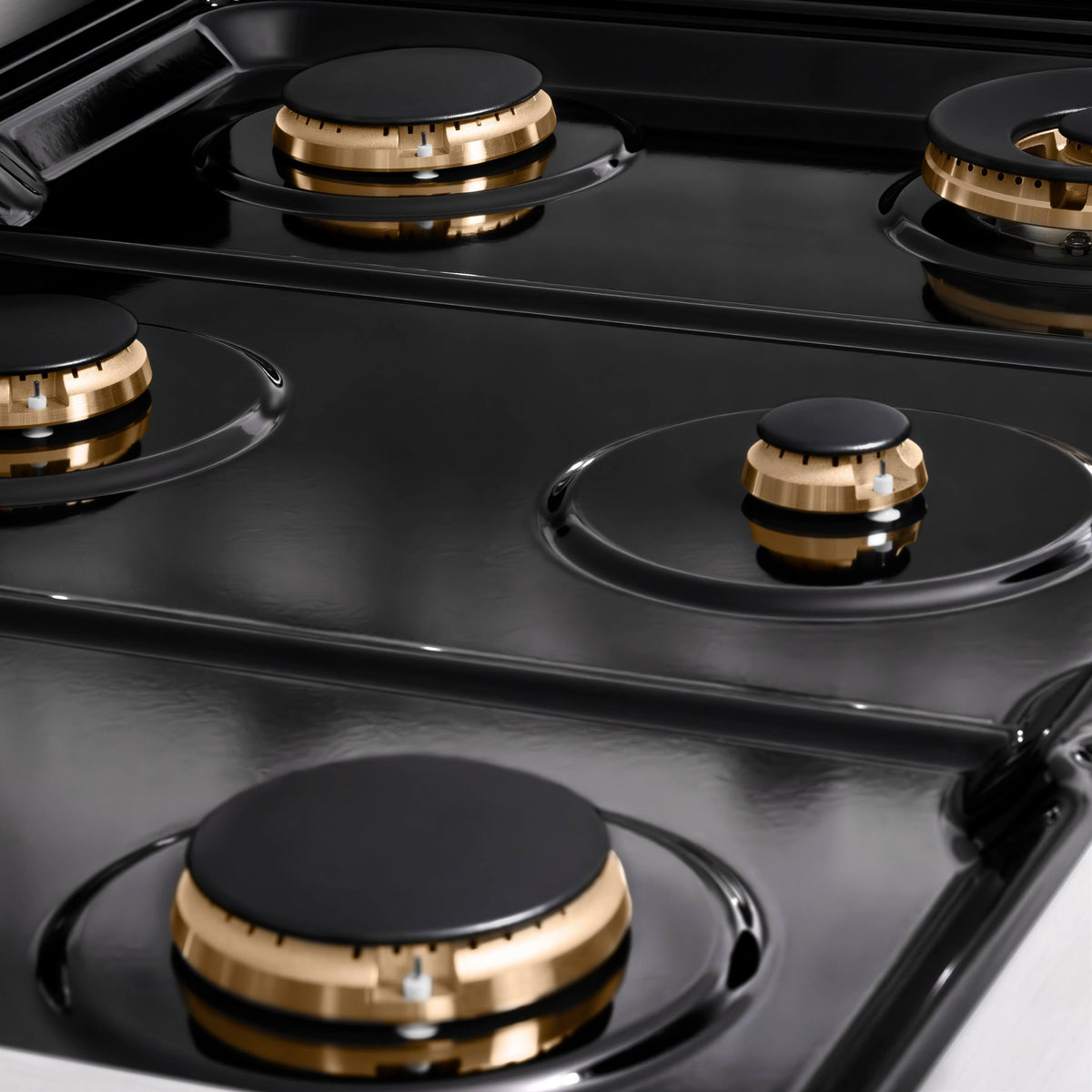 ZLINE - 36 in. Wide 6 Burner AutographParamount Gas Rangetop with Champagne Bronze Accents (SRTZ-36-CB) - Stainless Steel