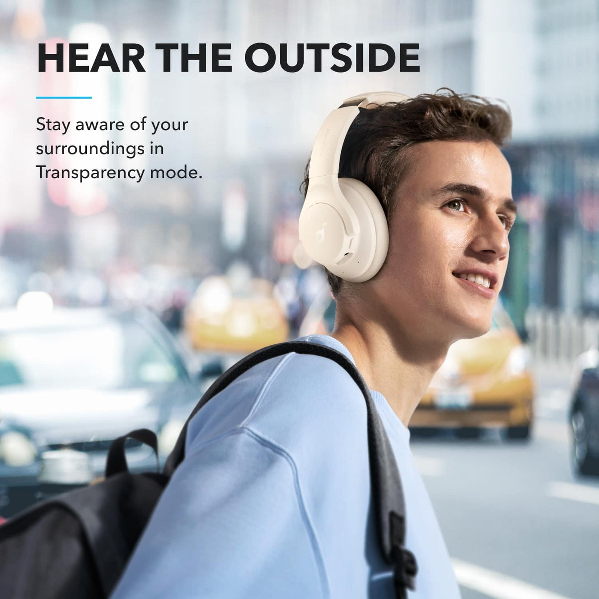 Anker - Soundcore Q20i Plus Over-Ear Bluetooth Headphones - White