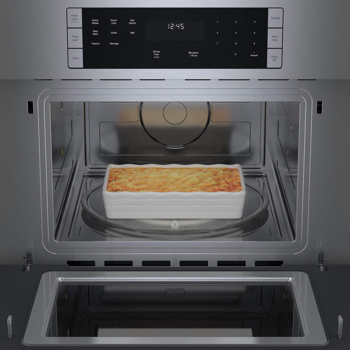 Bosch - 500 Series 1.6 Cu. Ft. Built-In Microwave with Sensor Cooking - Stainless Steel
