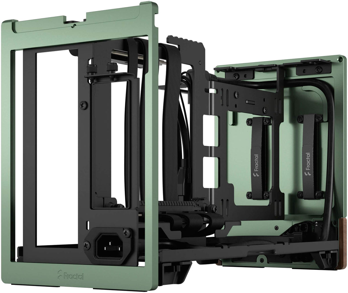 Fractal Design - Terra Jade Mini-ITX Small Form Factor PC Case with PCIe 4.0 Riser - Jade