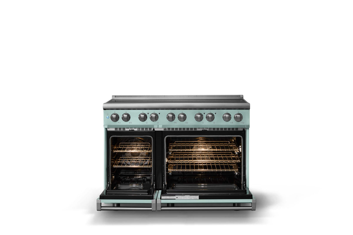 Viking - 48 in. Wide 6 Elements Pro 5 Series 7.3 Cu. Ft. Freestanding 6 Element Induction Convection Range - Splash