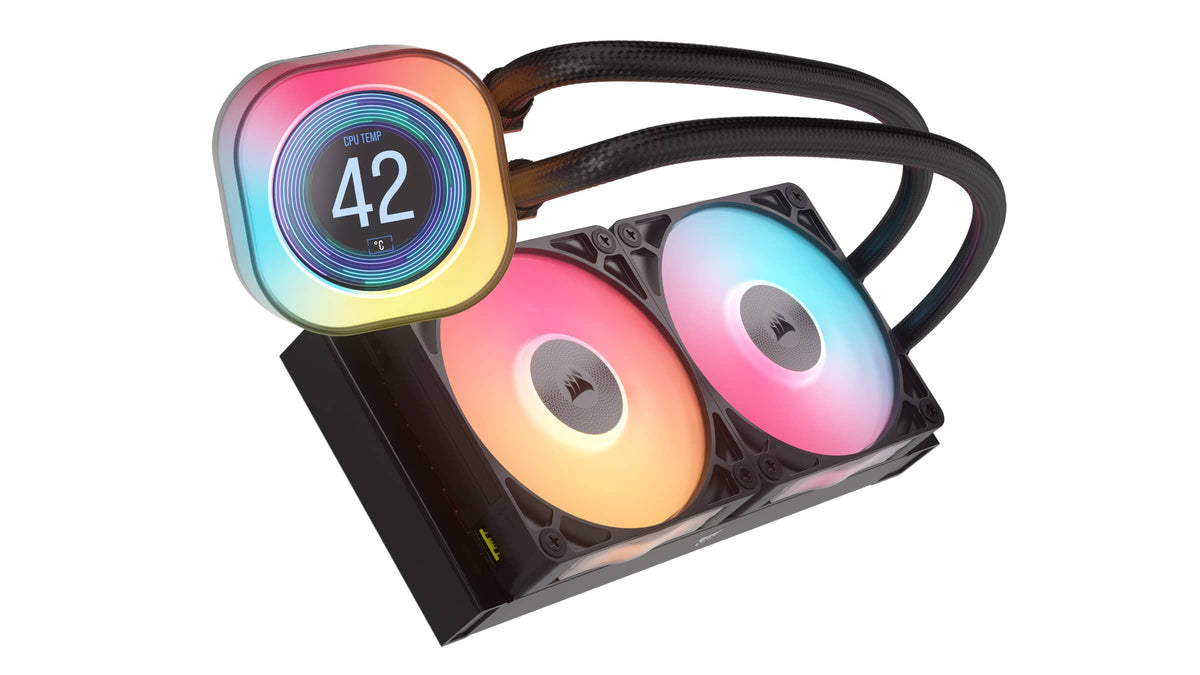 CORSAIR - iCUE LINK TITAN 240 RX LCD Liquid CPU Cooler - Black
