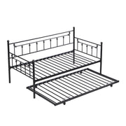 Cama nido doble con cama extraíble - Negra