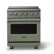 Viking - 30"W. Pro5S 4.7 Cu. Ft. Freestanding 4 Element Electric Convection Range - Eucalyptus
