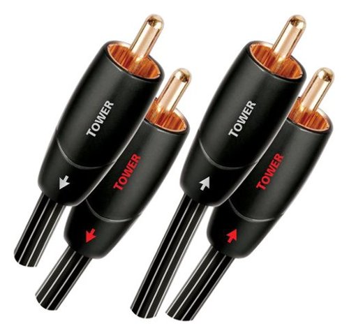 AudioQuest - Tower RCA > RCA 3.3' Analog Audio Interconnect Cable - Black with White Stripes