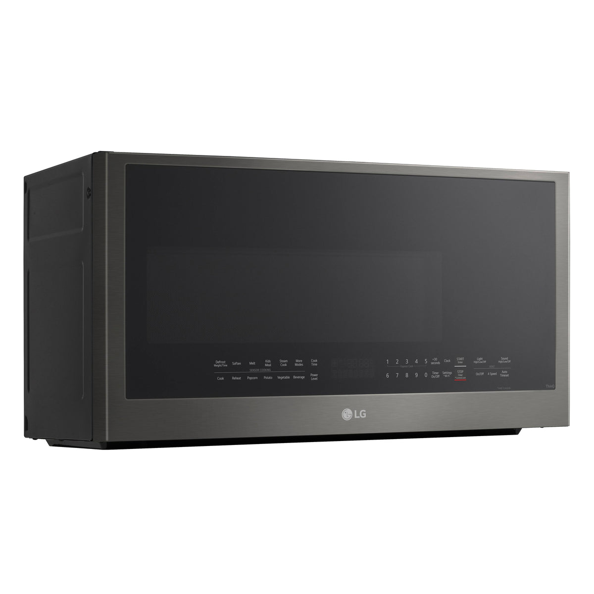 LG - 2.0 Cu. Ft. Over-the-Range Smart Microwave with Sensor Cooking and EasyClean - Black Stainless Steel