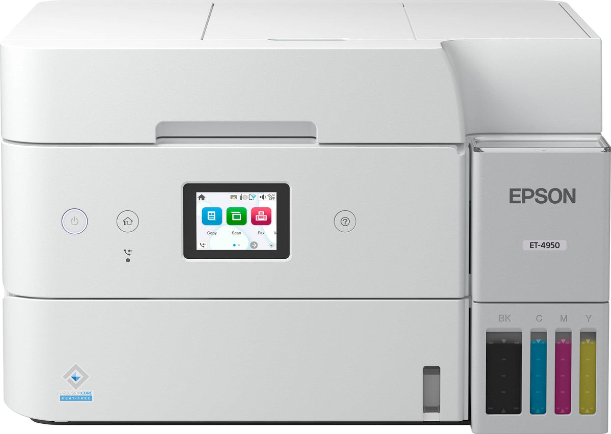 Epson - EcoTank ET-4950 Wireless All-in-One Color Supertank Inkjet Printer - White