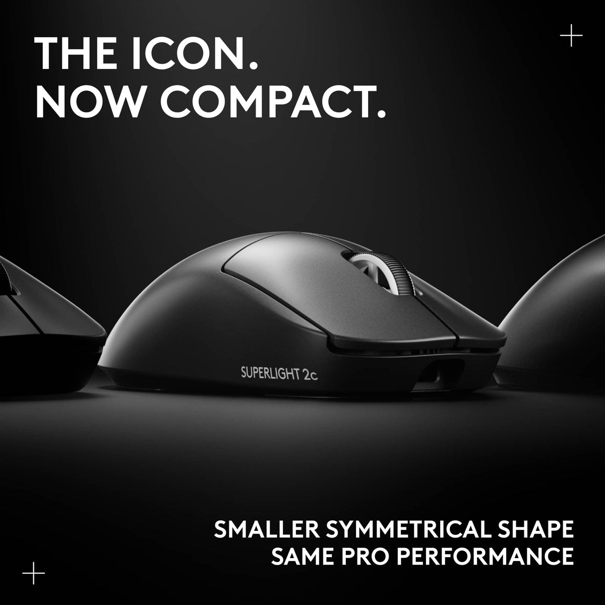 Logitech - PRO X SUPERLIGHT 2c LIGHTSPEED Lightweight Compact Wireless Optical HERO 2 Sensor 44 000 DPI Gaming Mouse for PC - Wireless - Black