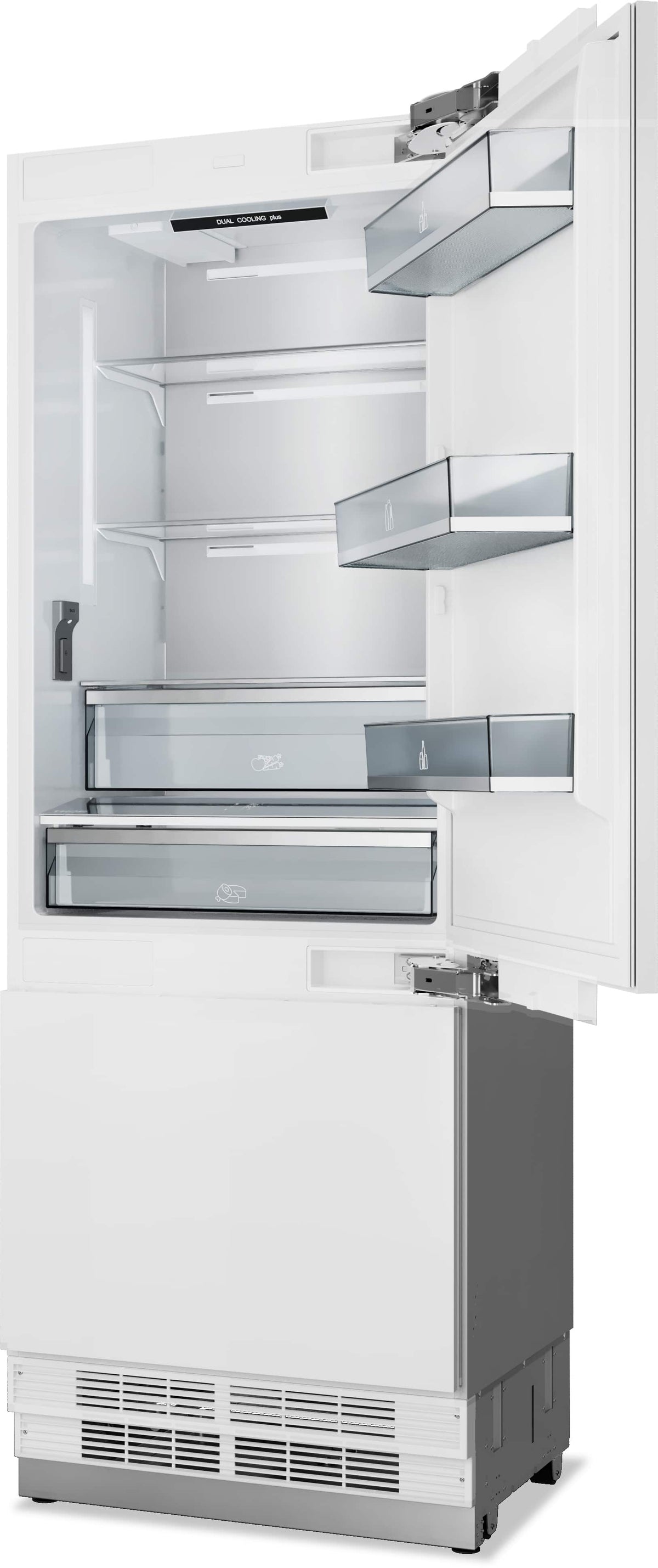 Thor Kitchen - 30 in. Wide 16.1-Cu. Ft. Built-In Bottom Freezer Refrigerator - Stainless Steel