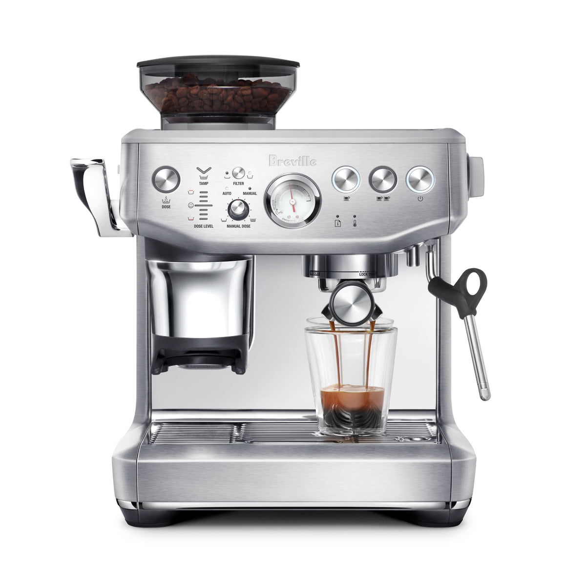 Breville - the Barista Express Impress Espresso Machine - Brushed Stainless Steel