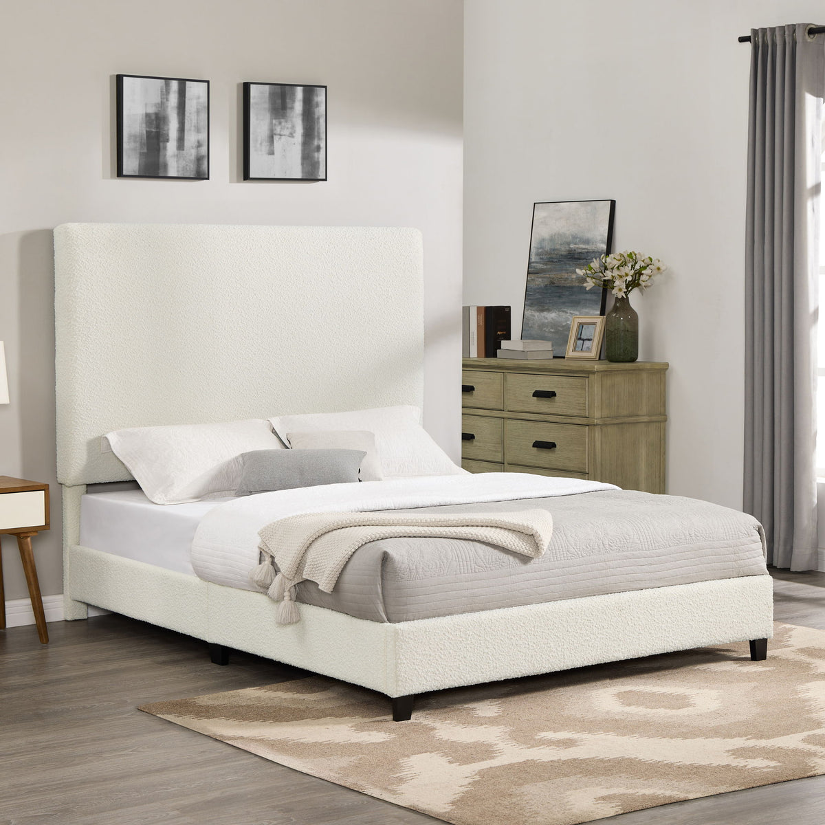 Upholstered Headboard Platform Bed