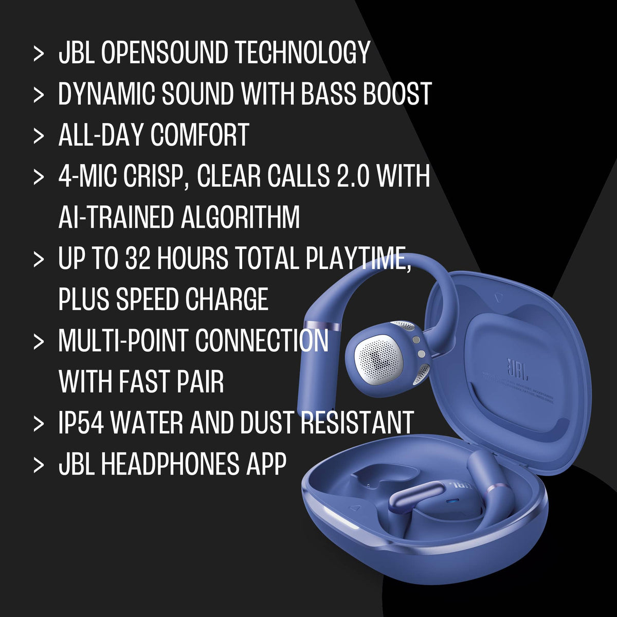 JBL - Sense Pro - TRUE wireless bluetooth open-ear headphones - 2026 - Black