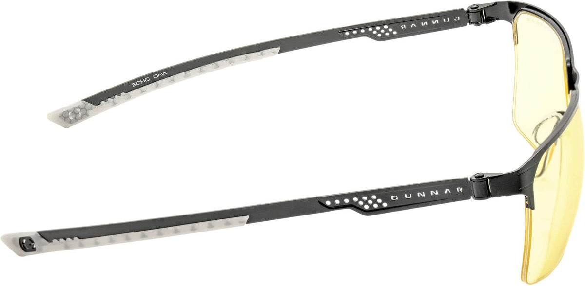 GUNNAR - Echo Pro eSports Performance Level Computer Glasses with Blue Light Reduction, Amber Lenses - Onyx