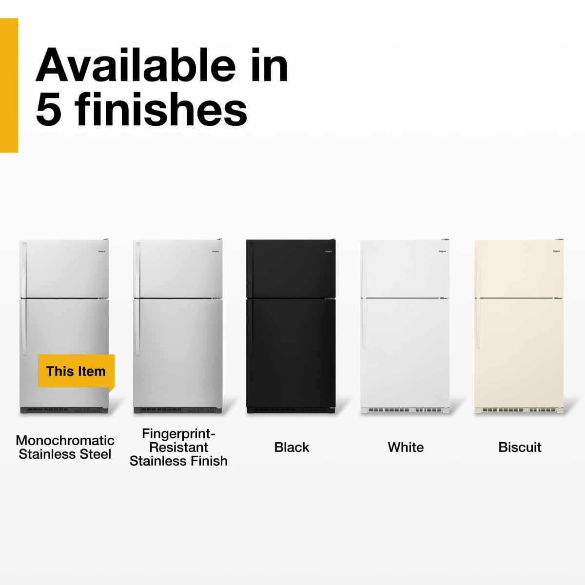 Whirlpool - 20.5 Cu. Ft. Top-Freezer Refrigerator - Fingerprint Resistant - Stainless Steel