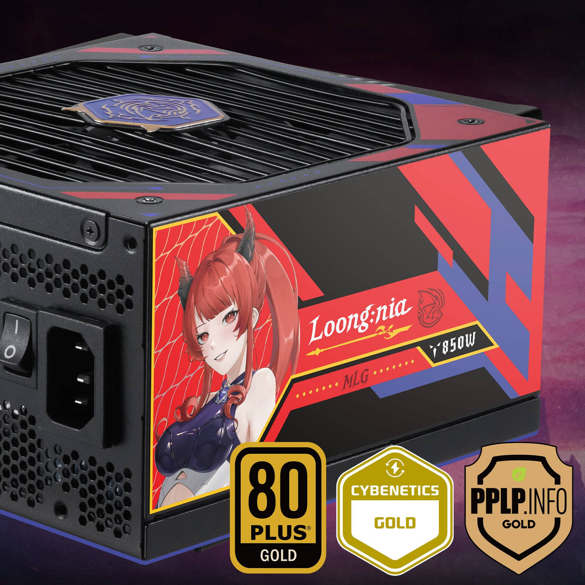 MSI - A850GLS MLG EDITION 850W ATX 3.1 & PCIe 5.1 Ready Fully Modular 80 Plus Gold Gaming Power Supply - Black & Red