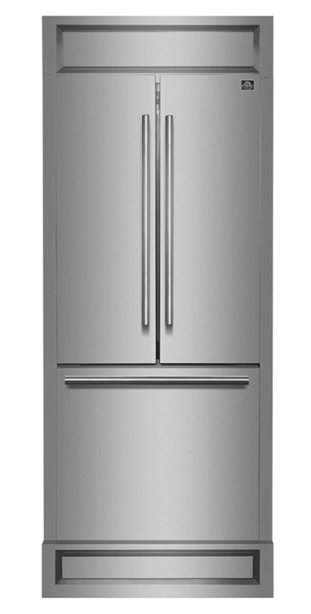 Forno Appliances - 30 in. Wide Gallipoli 17.5 Cu. Ft. French Door Refrigerator with No Frost Technology - Stainless Steel VCM