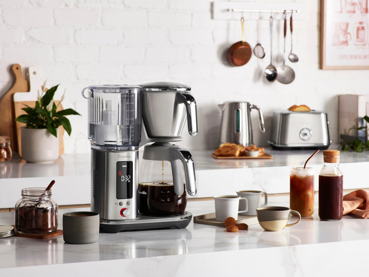Breville - the Luxe Brewer Glass Coffee Maker - Brushed Stainless Steel