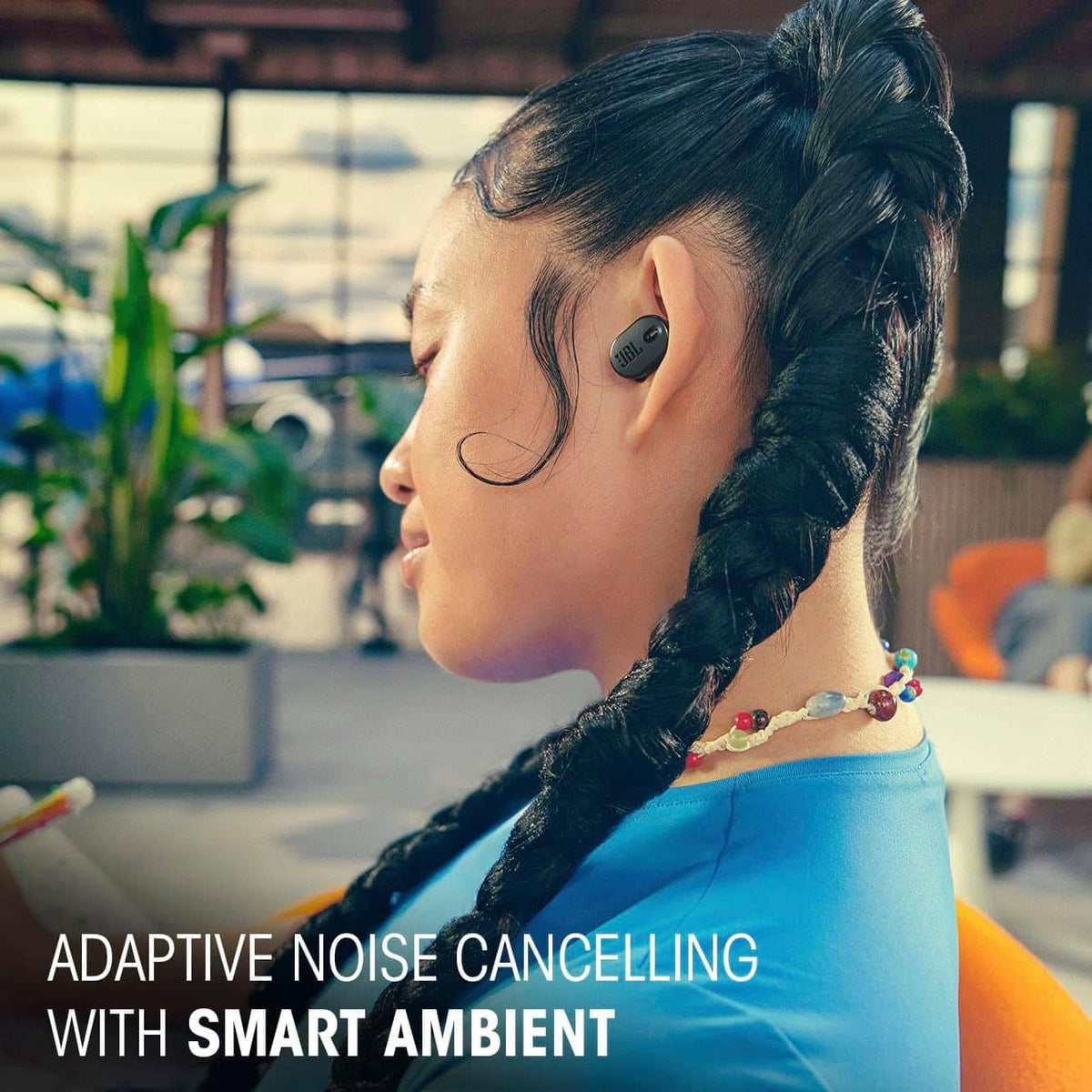 JBL - Tune Buds 2 - True Wireless Noise Cancelling Earbuds Spatial Sound and Smart Ambient Technology, 6 mics for Perfec - Teal
