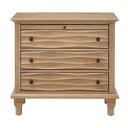 Nightstand With Charging Station, Bedside Table, 3 Drawers, USB And Type - C Ports