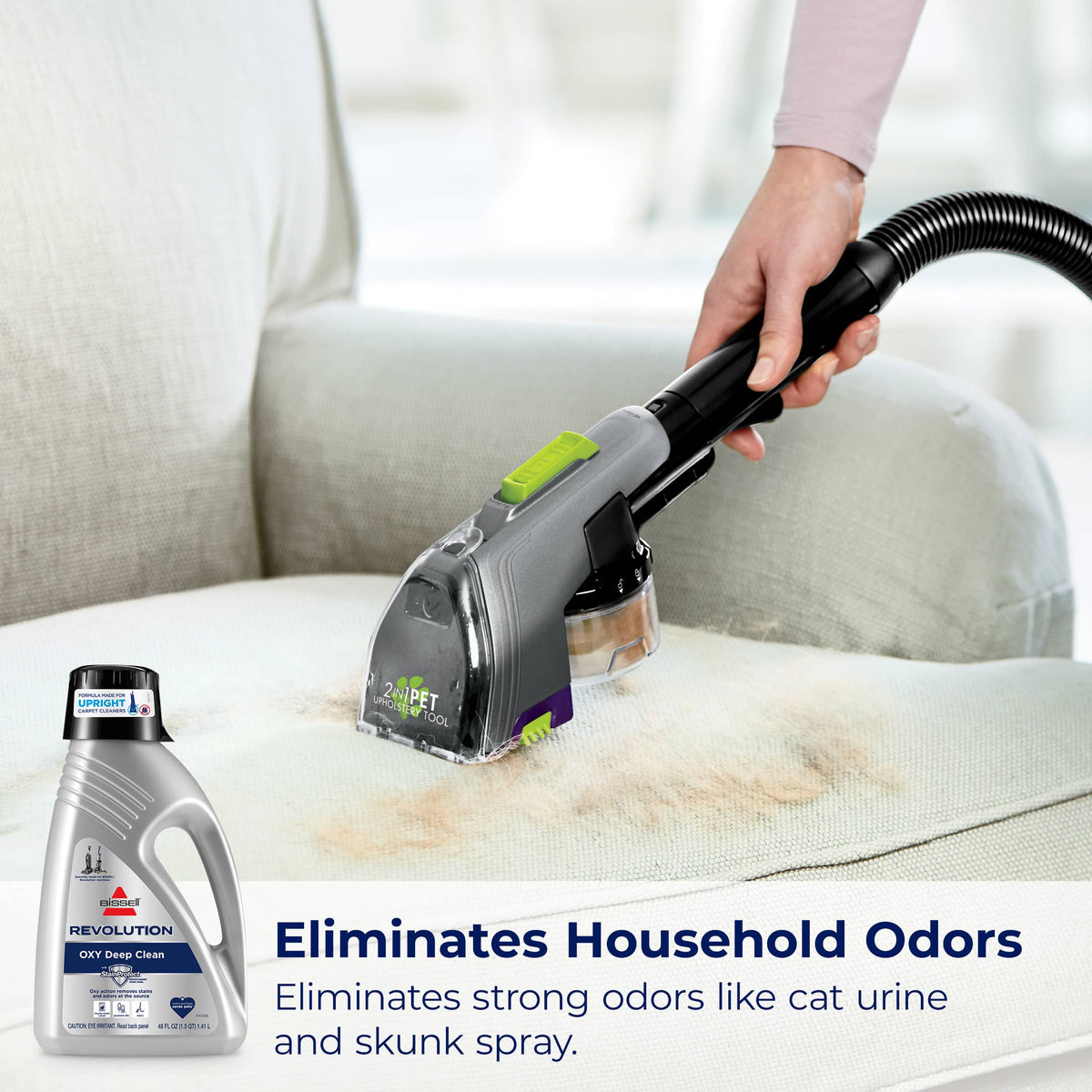 BISSELL - Revolution Formula with OXY for Upright Carpet Cleaners (48 oz.) - Silver