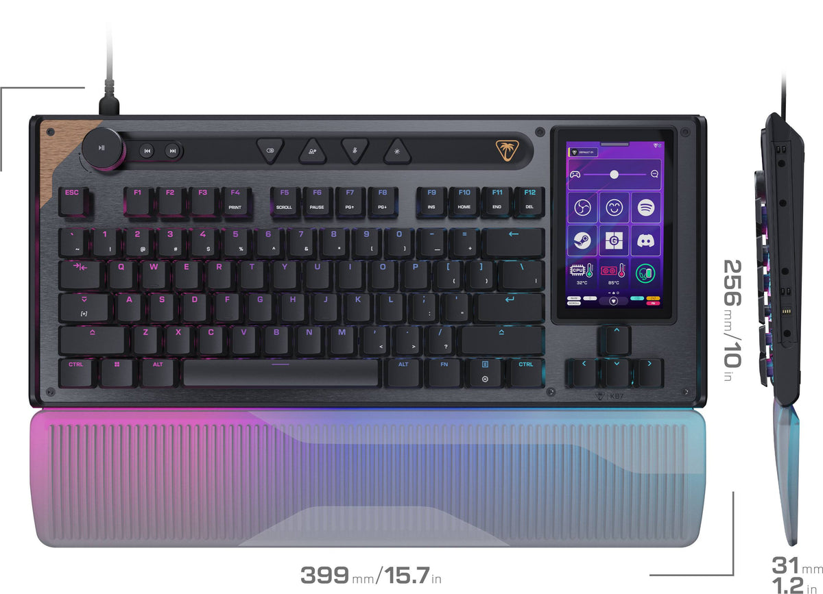 Turtle Beach - Command Series KB7 TKL Wired Hall-Effect Gaming Keyboard for PC - Black