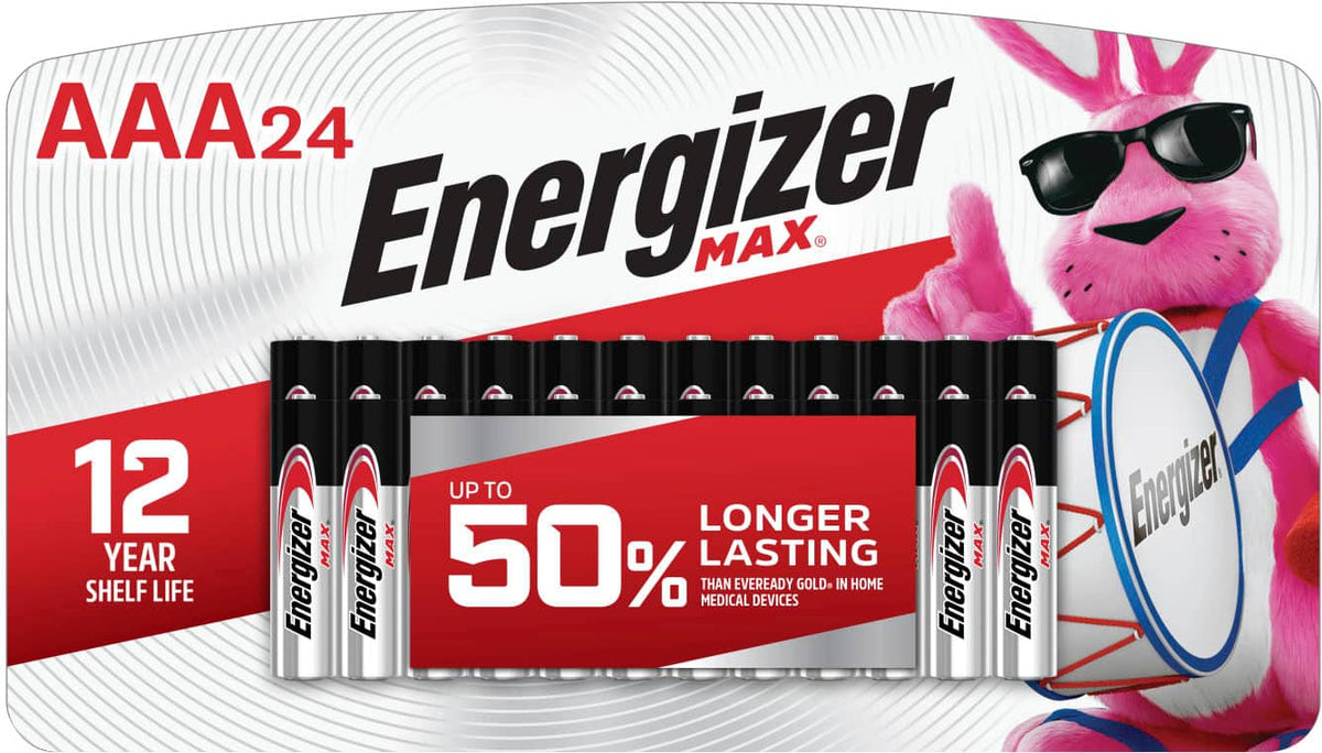 Energizer - MAX AAA Batteries (24 Pack), Triple A Alkaline Batteries