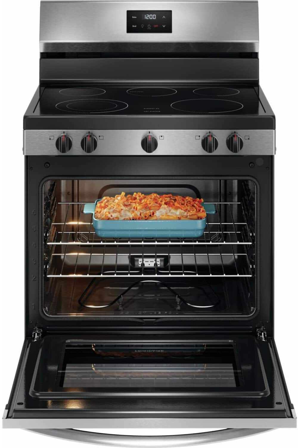 Frigidaire - 30 in. Wide 5 elements 5.3 Cu ft. Freestanding Electric Range with Quick Boil Element - Stainless Steel
