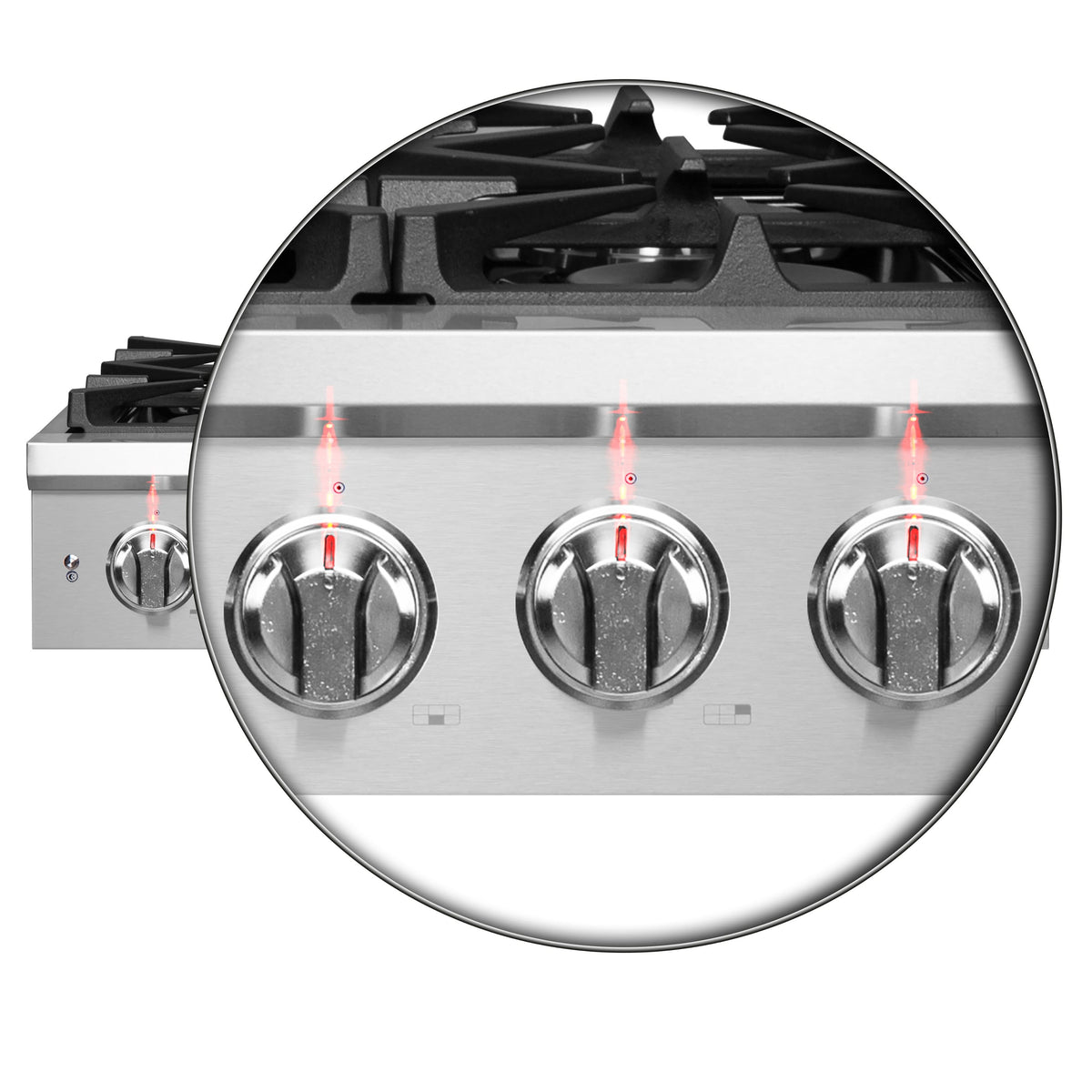 Forno Appliances - 36 in. Wide 6 Burner FORNO ALTA QUALITA PRO-STYLE GAS RANGETOP - Silver
