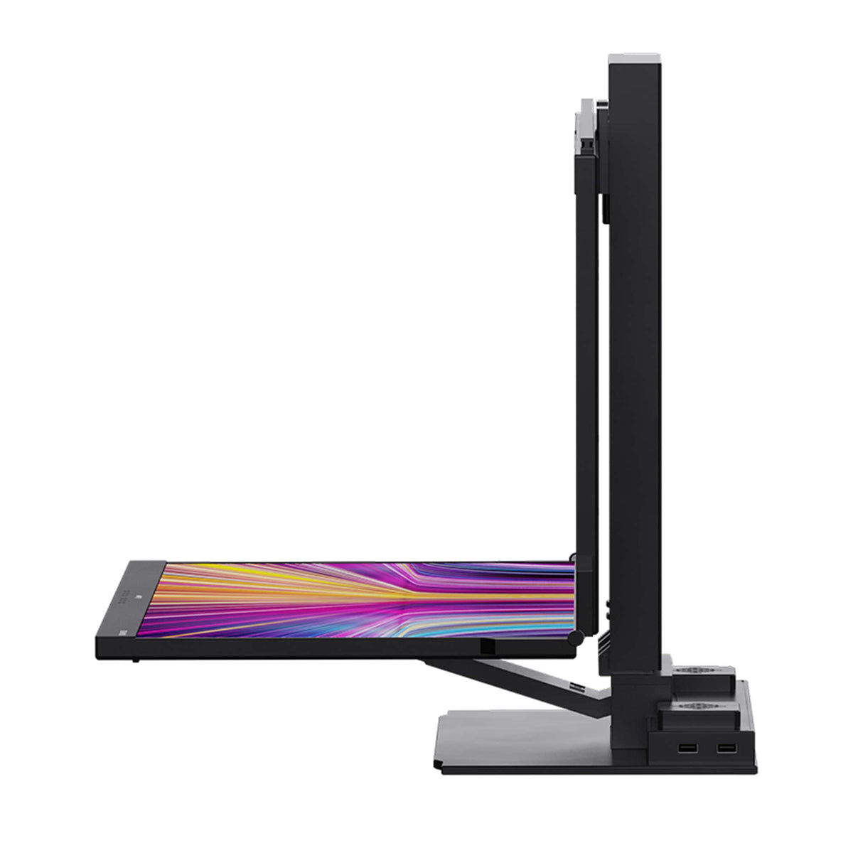 Mobile Pixels - Geminos X 1440p 24-In. Dual-Screen Desktop Monitor - Black