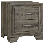 Funston - 2 Drawer Nightstand - Brown Oak