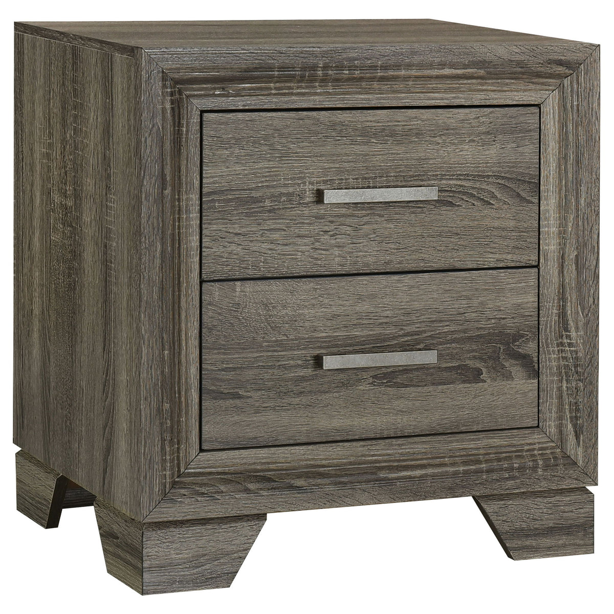 Funston - 2 Drawer Nightstand - Brown Oak