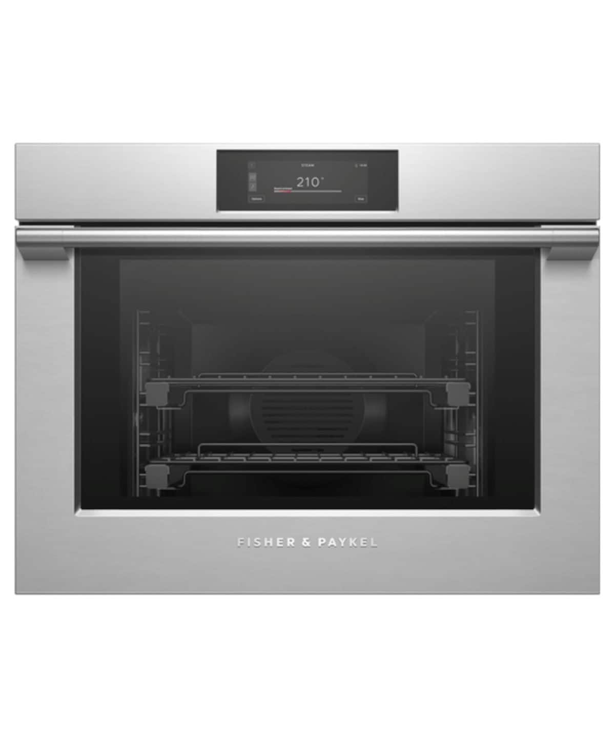 Fisher & Paykel - 30" 3 Cu. Ft. Single Combination Steam Oven, 6.8" Touchscreen - Stainless Steel