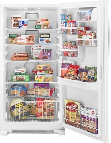 Whirlpool - 19.6 Cu. Ft. Frost-Free Upright Freezer with Temperature Alarm - White