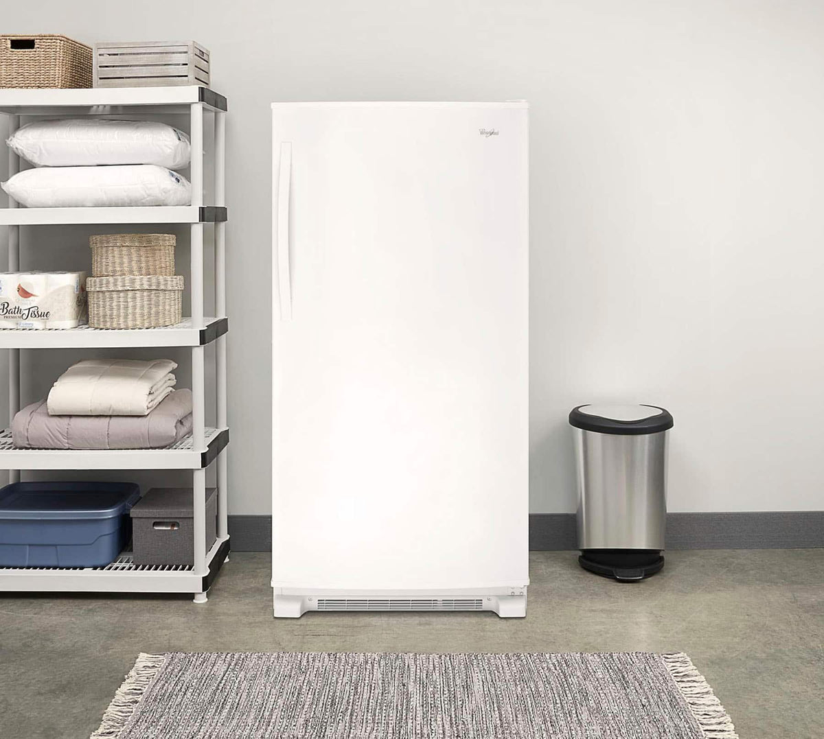 Whirlpool - 19.6 Cu. Ft. Frost-Free Upright Freezer with Temperature Alarm - White