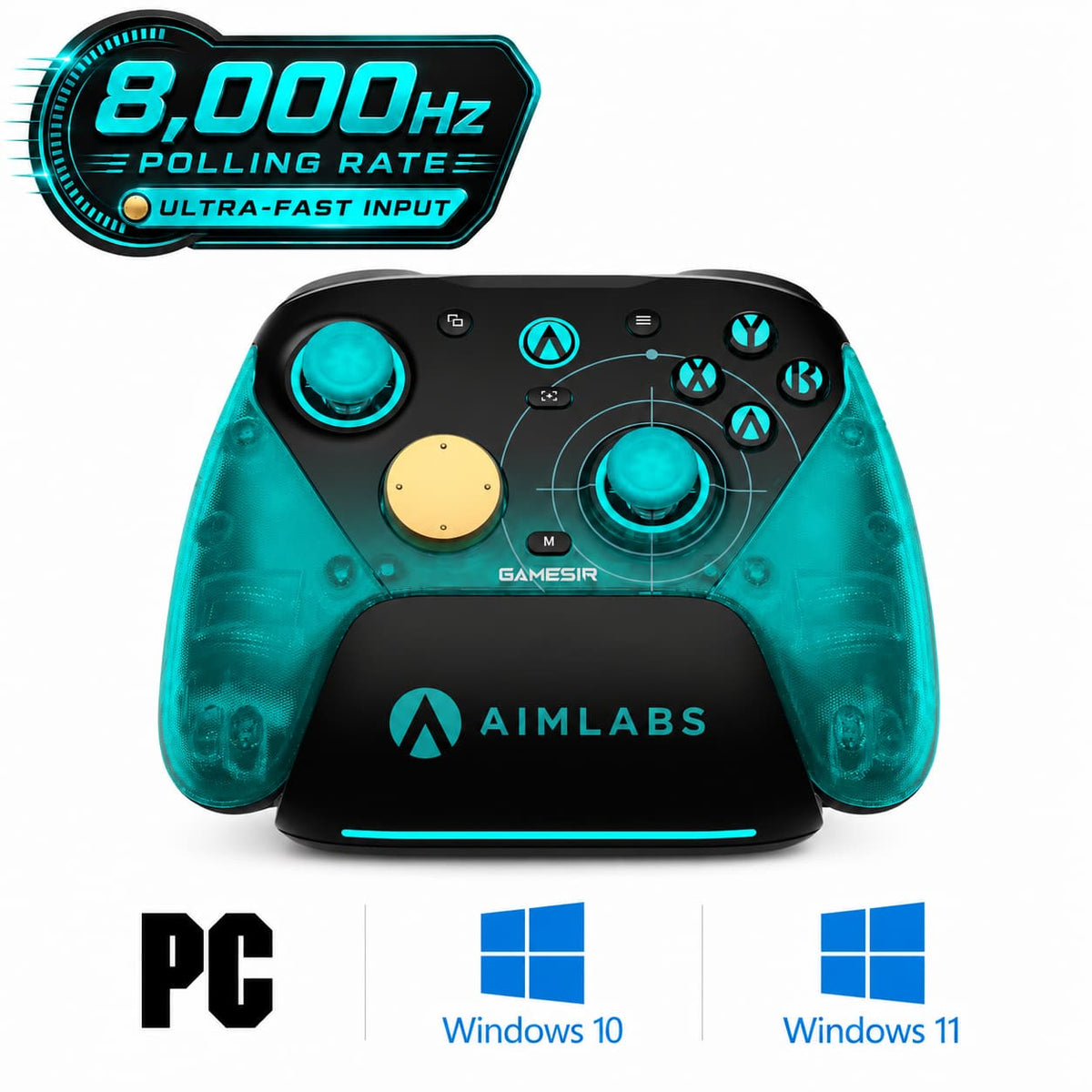 GameSir - G7 Pro 8K PC Aimlabs Edition Wireless Esports Controller for PC - Cyan