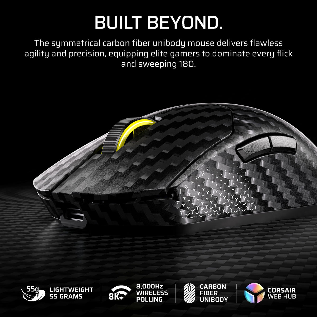 CORSAIR - SABRE v2 PRO Wireless FPS CF Gaming Mouse - Wireless - Black