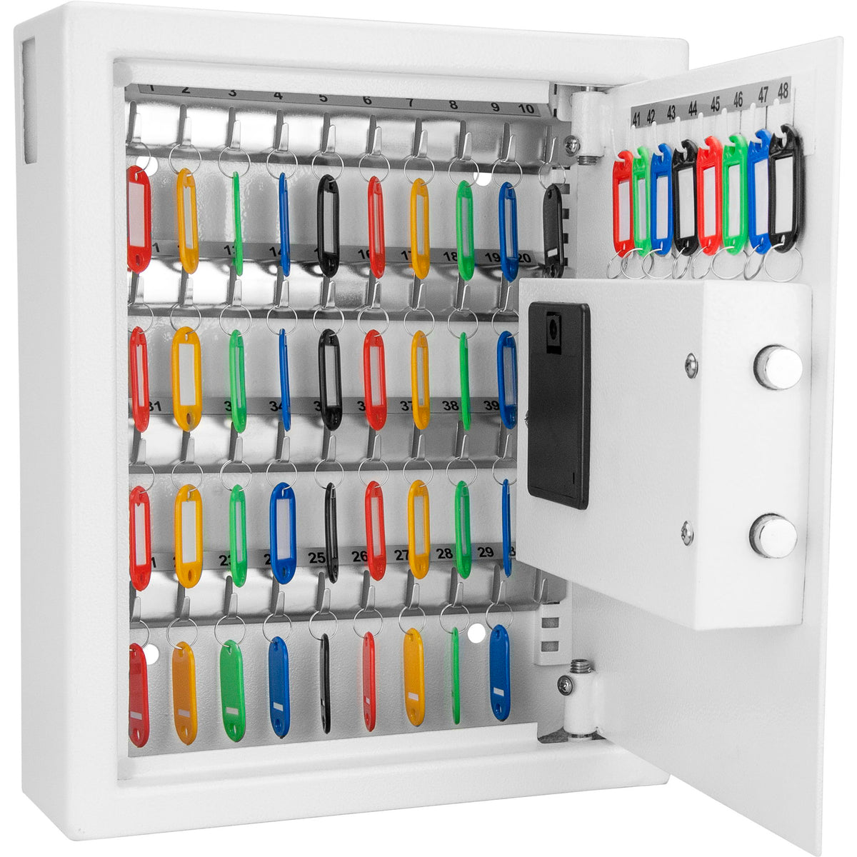 48 Keys, Key Cabinet Digital Keypad Wall Safe - White