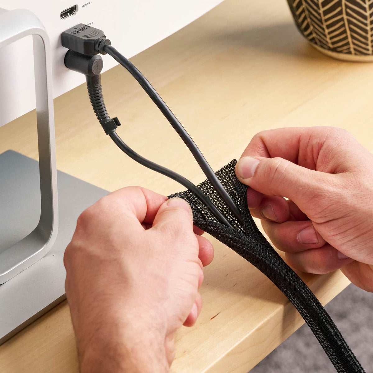 Wrap-It Storage - Mesh Cable Sleeve - Black