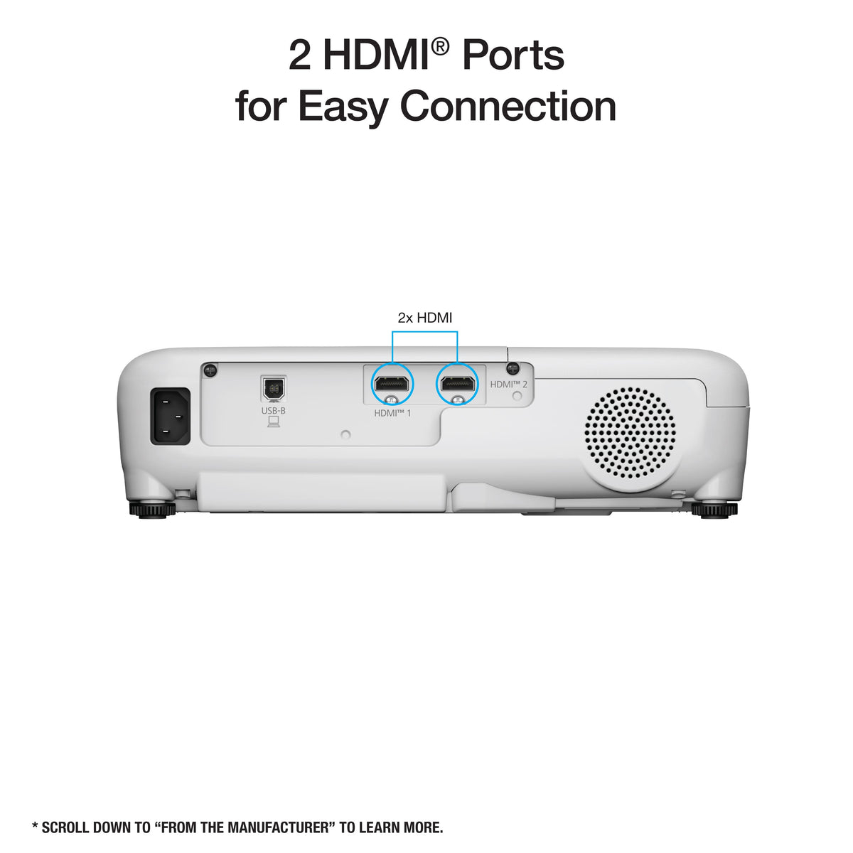 Epson - EX3290 Projector, 4,000 Lumens of Color and Brightness, 3-Chip 3LCD, WXGA - White